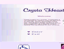 Tablet Screenshot of crystaheart.net